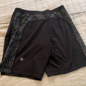 Lululemon men’s black lined shorts